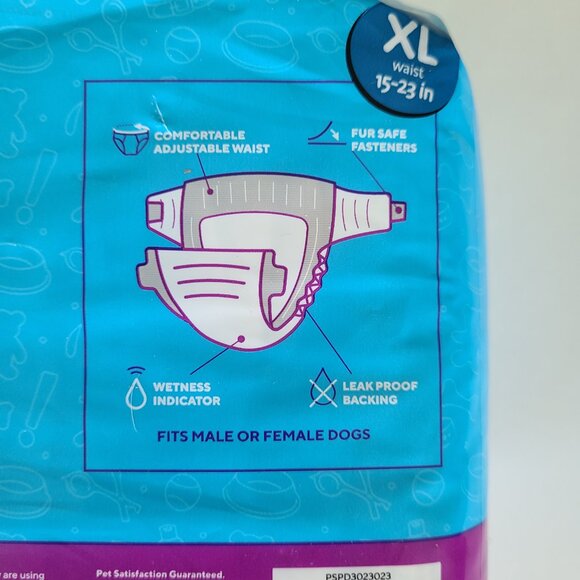 Dog Female Diapers 9 Reusable + 10 Disposable Waist 14" - 22" Skirts Washable - Picture 12 of 15